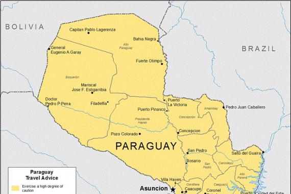 Парагвай карта на русском языке